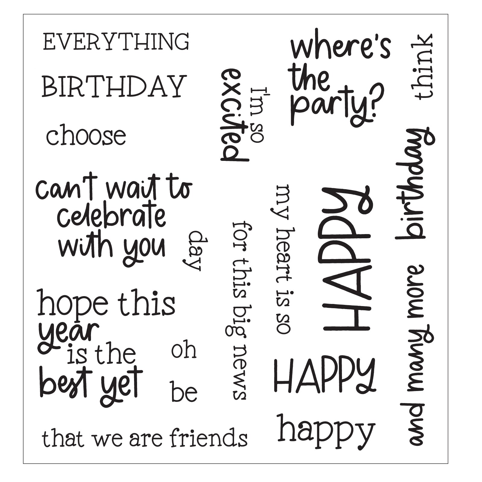 sizzix-clear-stamps-happy-everything-stempelset-19tlg image 2