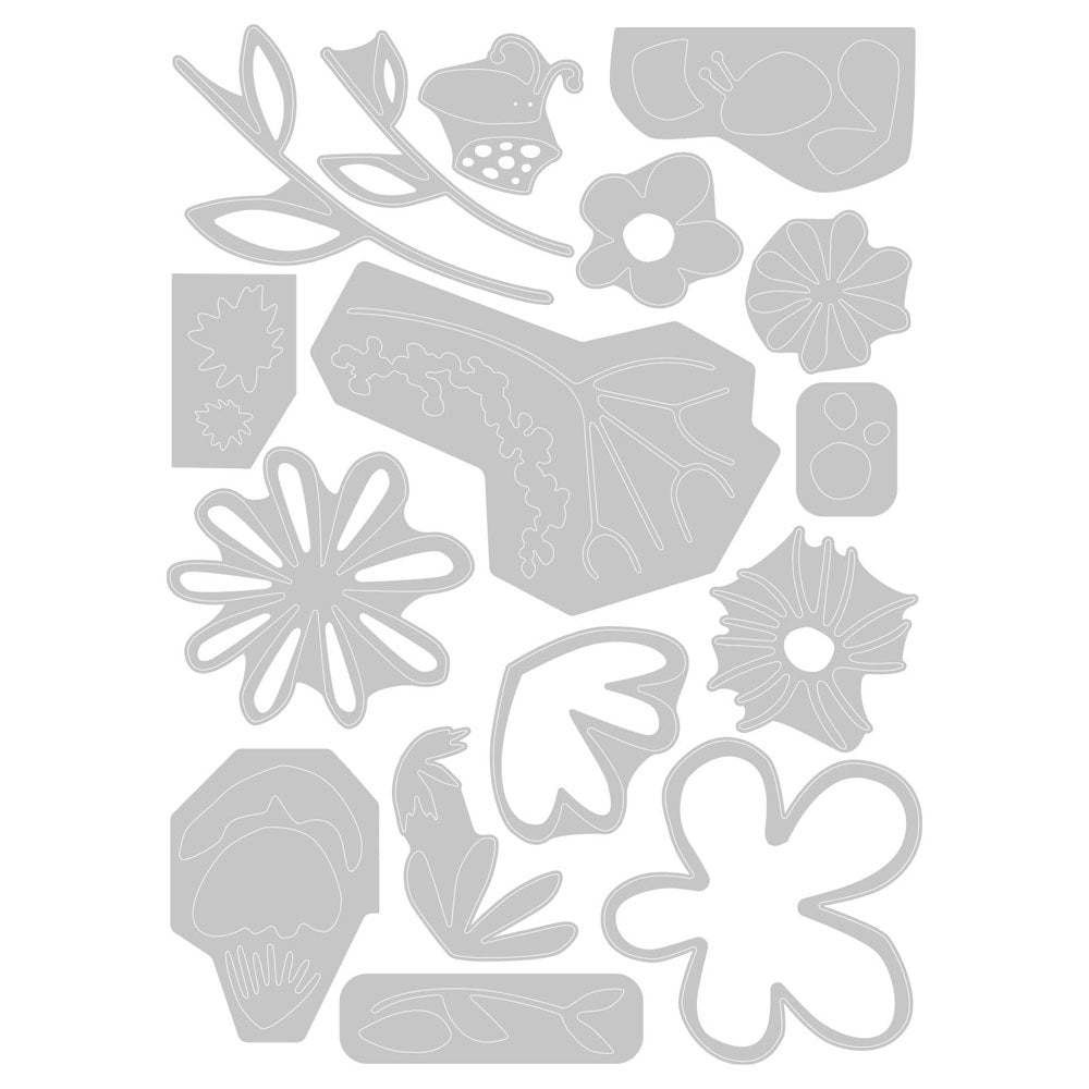 sizzix-thinlits-fabulous-bold-florals-stanzschablonen-16tlg image 2