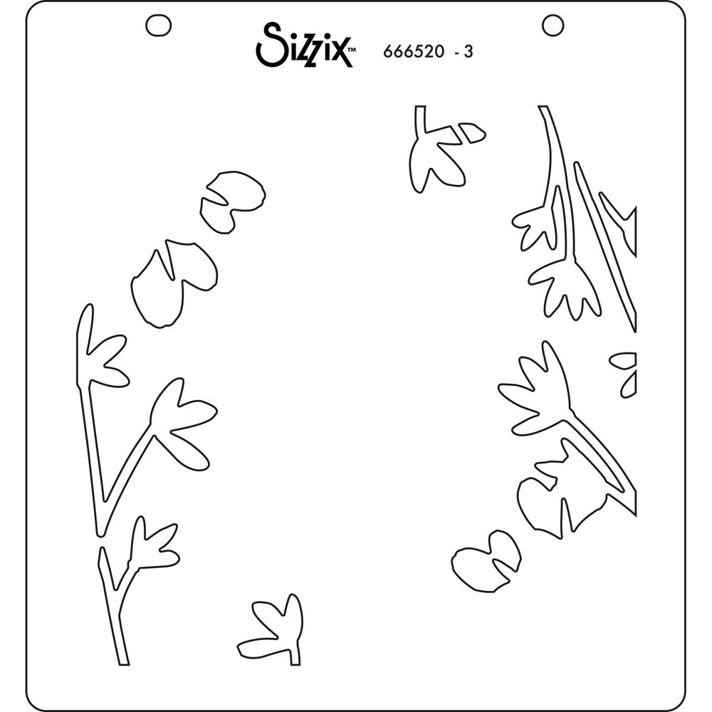 sizzix-layered-stencils-botanical-border-schablonen-4-teilig image 4