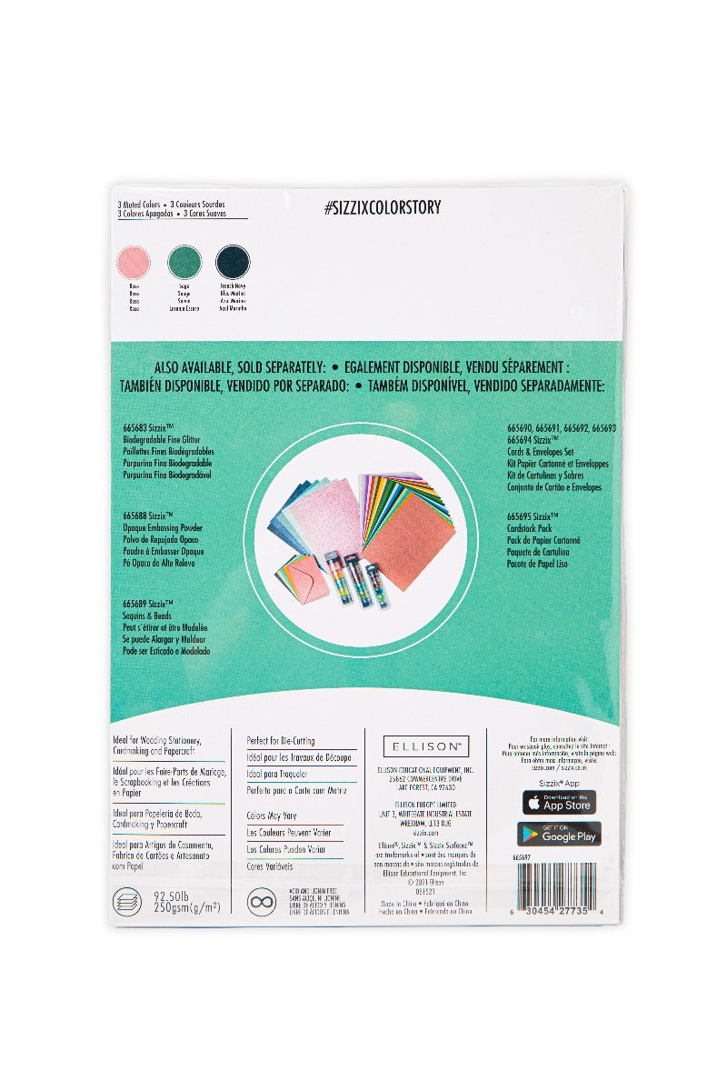 sizzix-surfacez-opulent-cardstock-muted-60-blatt-schimmernd image 3
