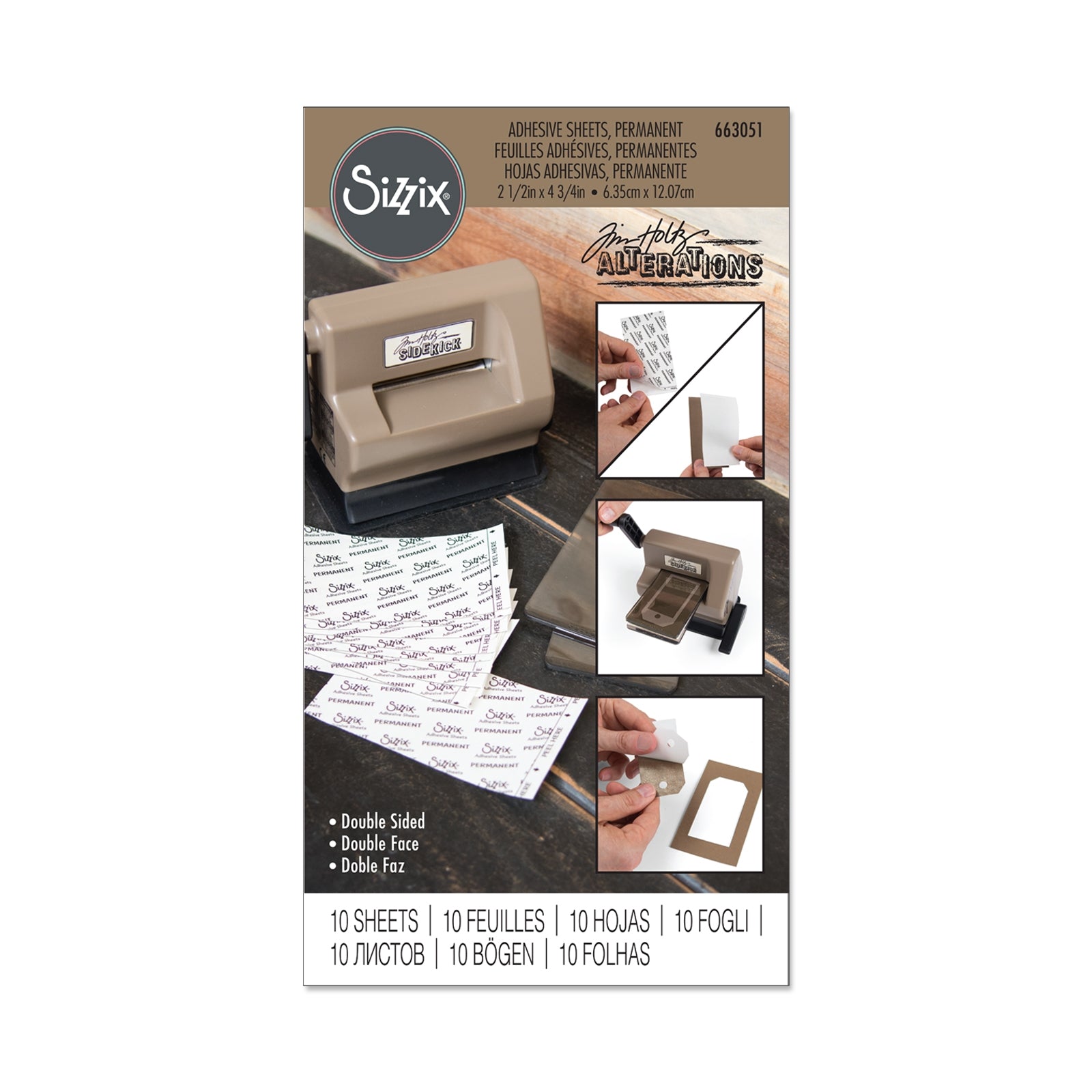 sizzix-klebeb-gen-permanent-10-blatt-6-35x12-cm-tim-holtz image 2