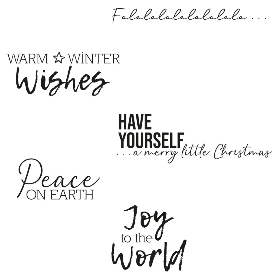 sizzix-clear-stamps-festive-sentiments-1-stempel-5tlg-weihnachten image 1