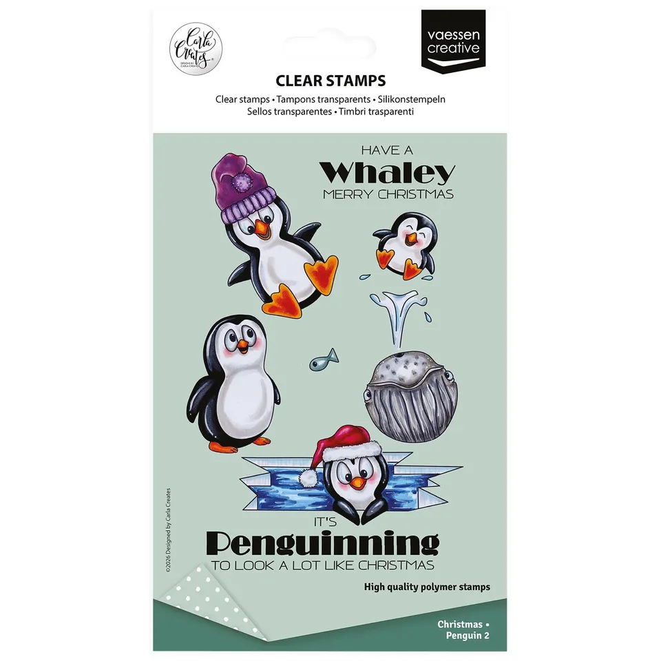 vaessen-creative-cut-easy-weihnachtspinguin-silikonstempel-13-tlg-klar image 1