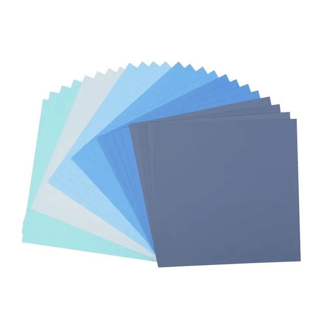 vaessen-creative-florence-scrapbook-papier-blau-24-blatt-216-g image 1