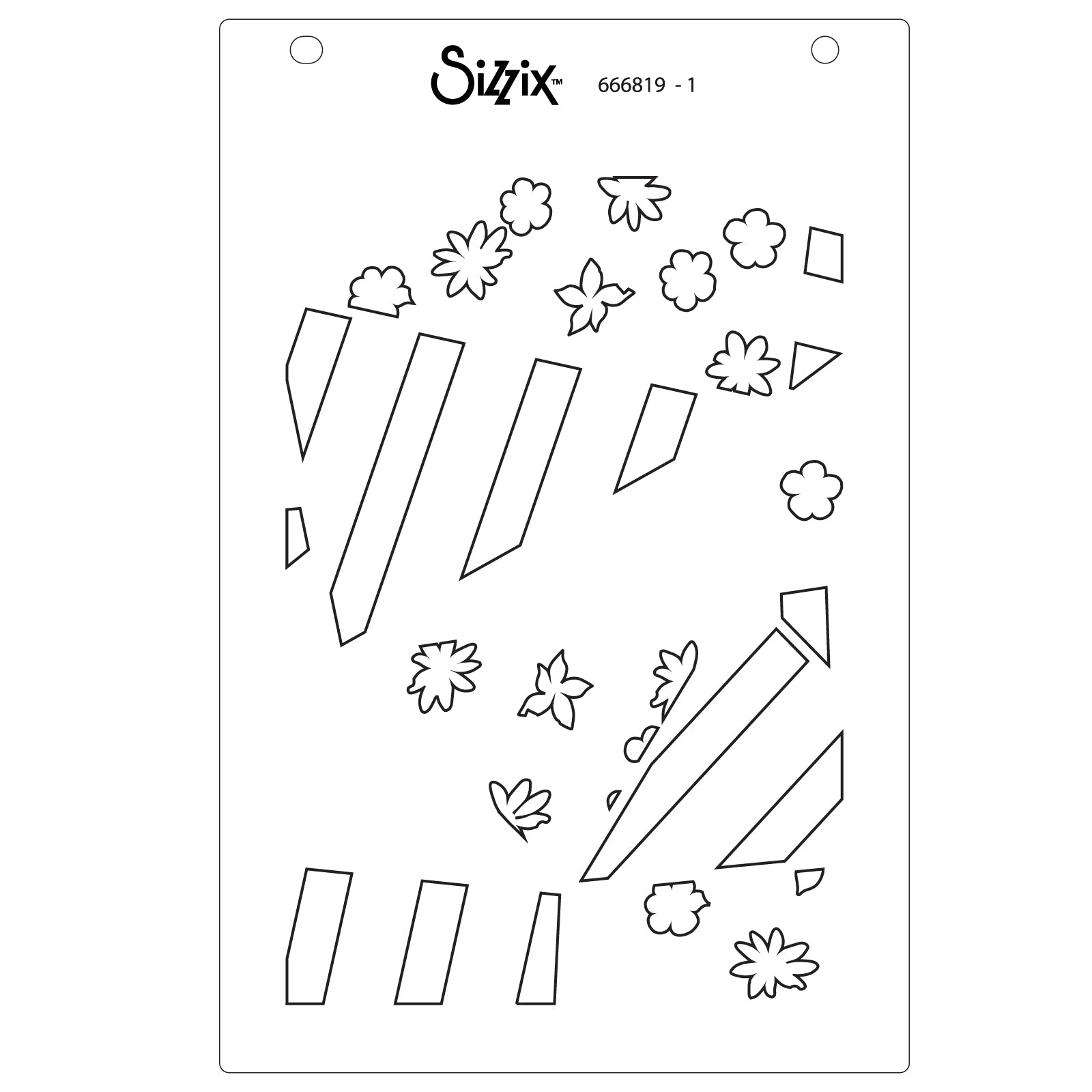 sizzix-a6-stencil-fragmented-floral-2-schablone-4tlg image 3