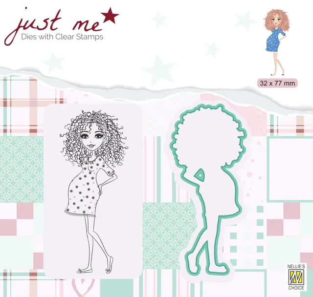 nellie-s-choice-just-me-stanzform-pregnant-32x77mm-stempelset image 1