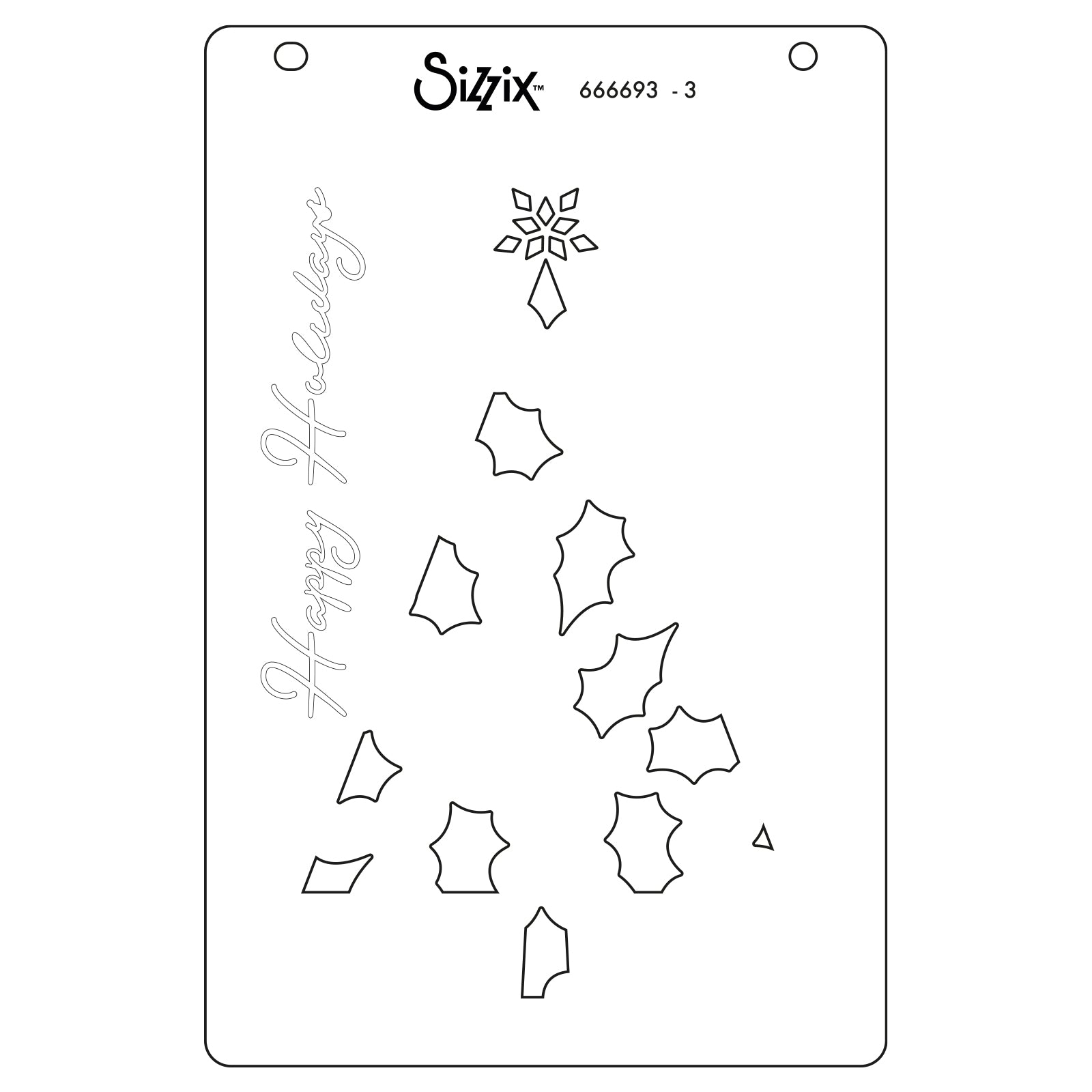 sizzix-layered-stencils-cosmopolitan-christmas-schablonen-4er image 4