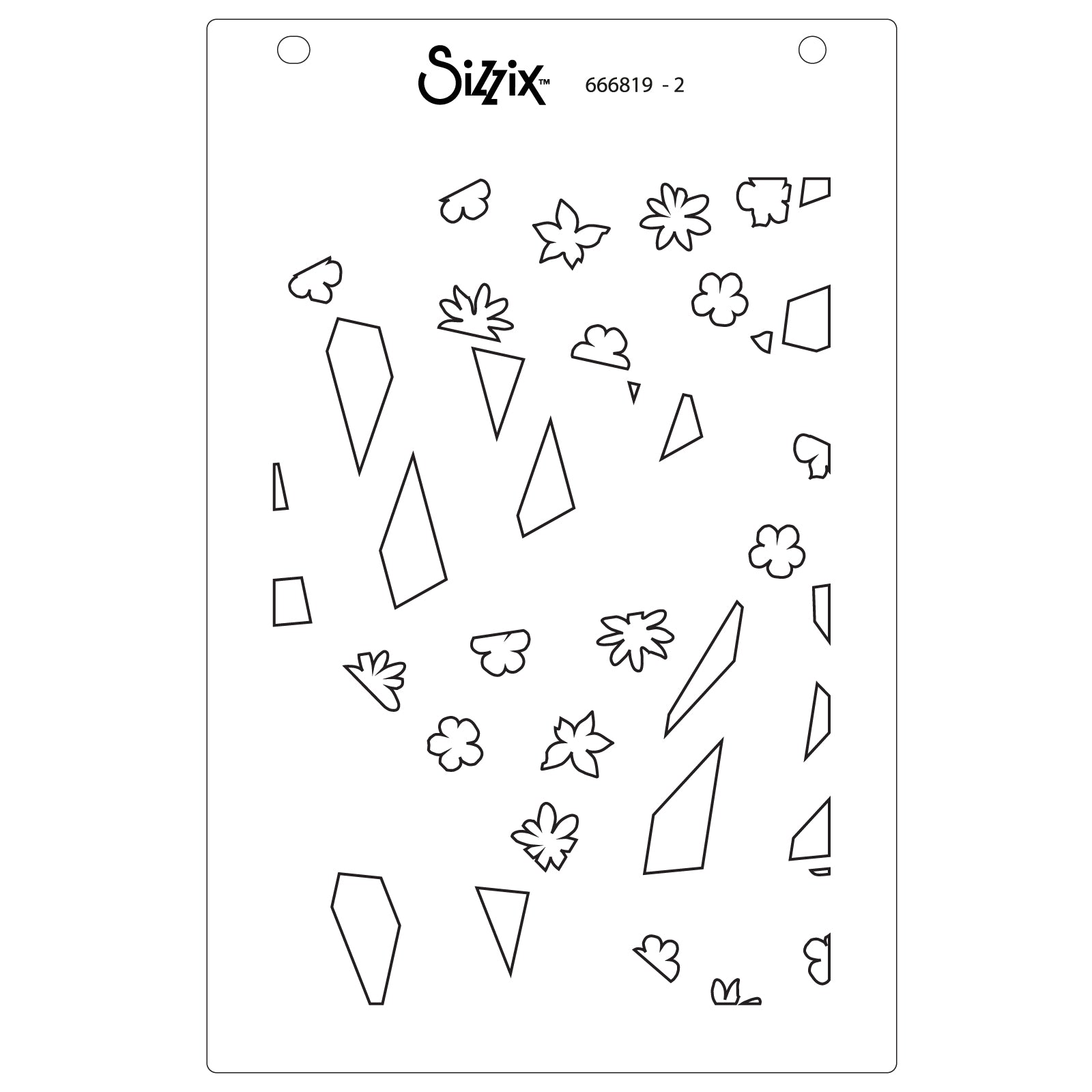 sizzix-a6-stencil-fragmented-floral-2-schablone-4tlg image 4