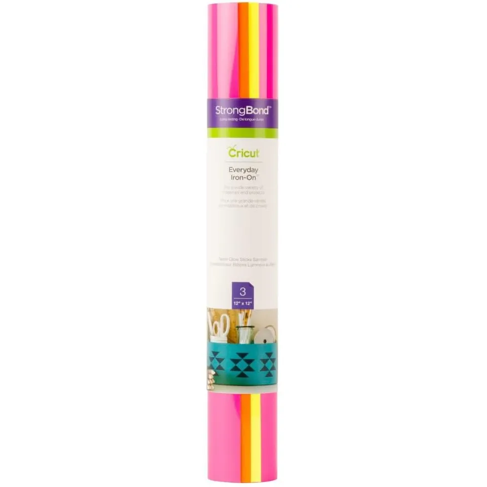 cricut-maker-everyday-iron-on-sampler-neon-glowsticks-folie image 1