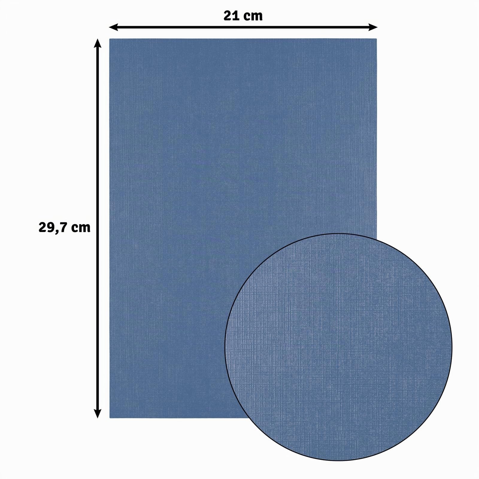 vaessen-florence-tonkarton-a4-blau-leinen-10-blatt-250g-maritime image 2