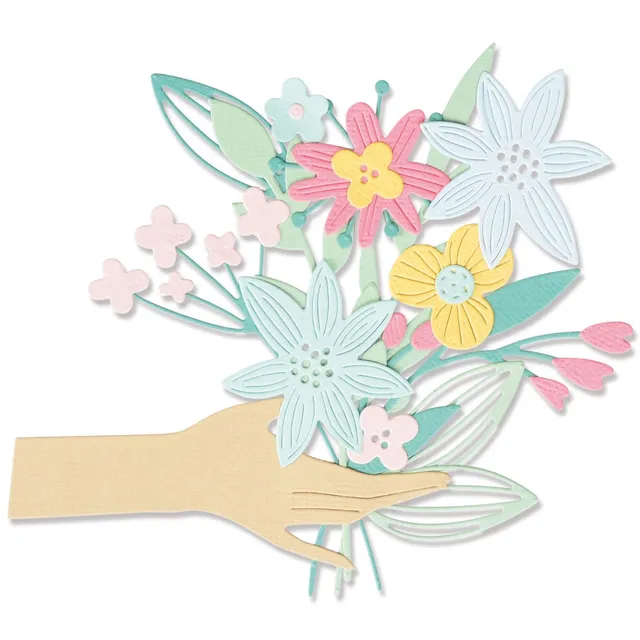 sizzix-thinlits-pass-the-bouquet-stanzform-12tlg-blumen image 1