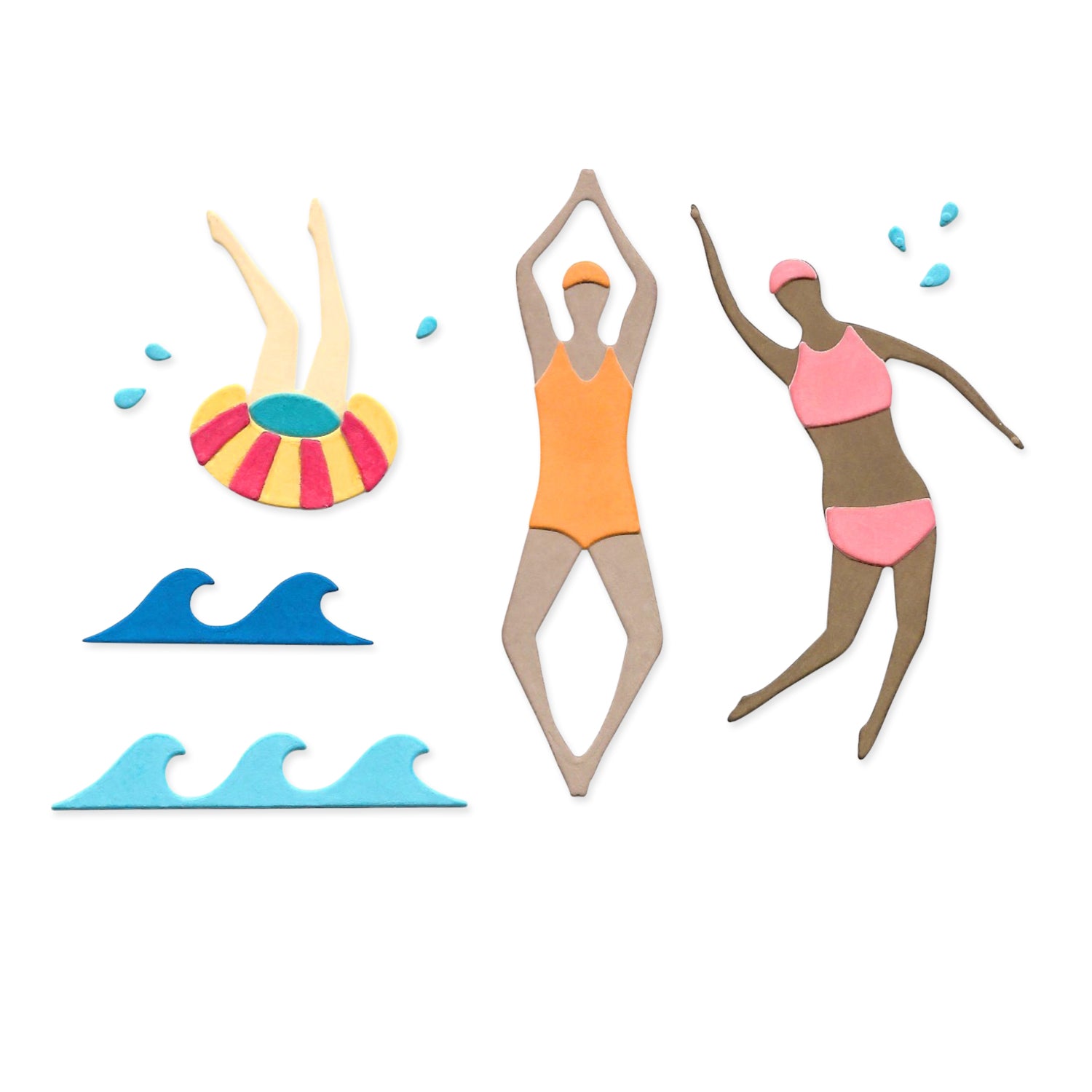 sizzix-thinlits-stanzschablone-synchronized-swimmers-20tlg image 1