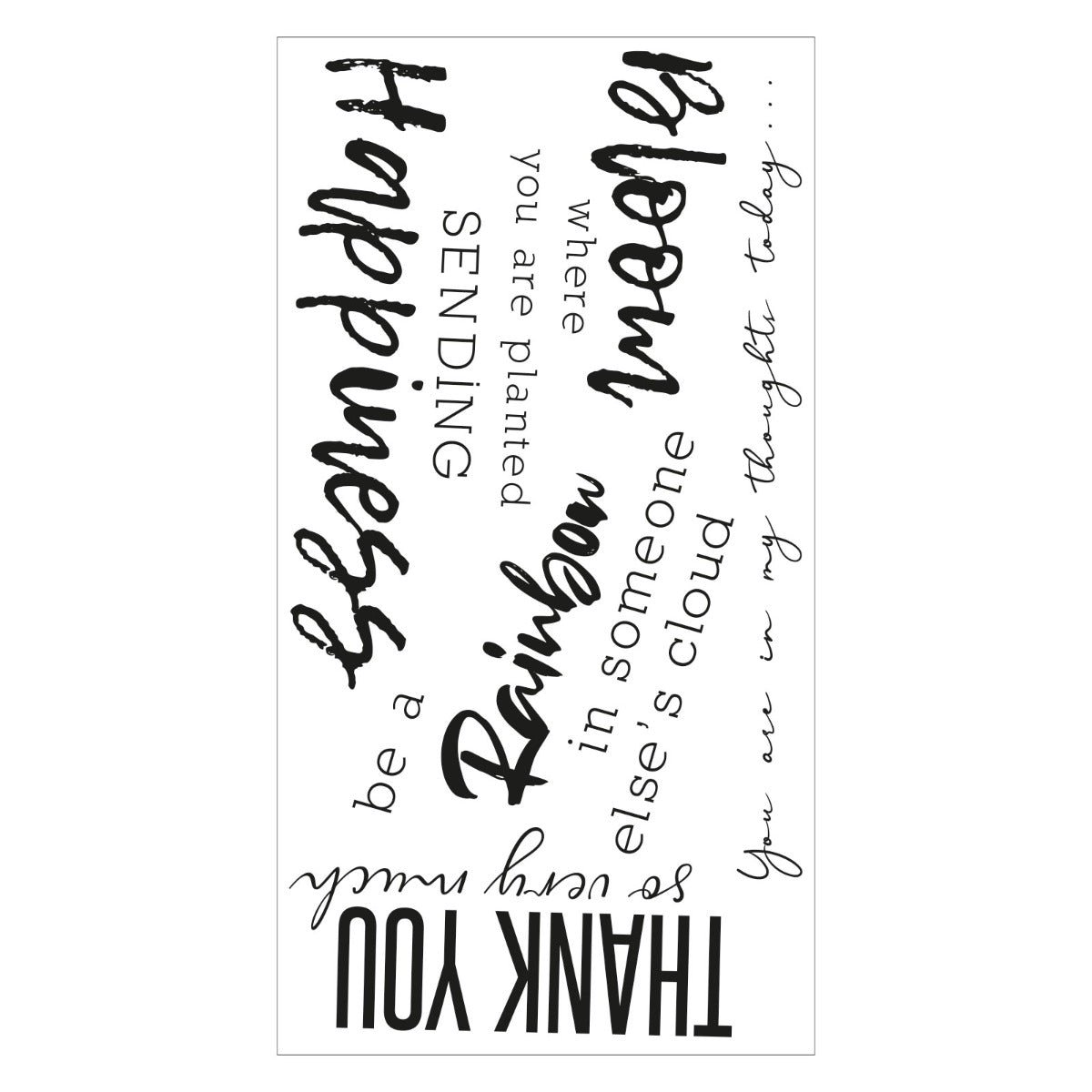 sizzix-clear-stamps-sunnyside-sentiments-stempelset-5tlg image 2