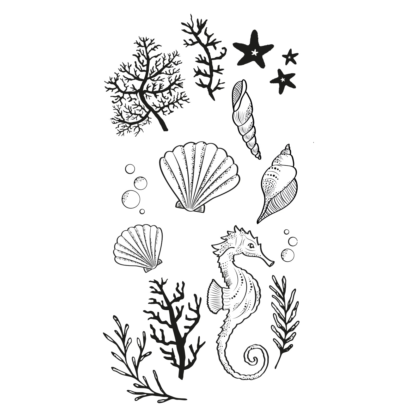 sizzix-clear-stamps-ocean-elements-15-tlg-stempelset-lisa-jones image 1
