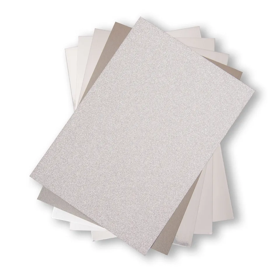 sizzix-surfacez-opulent-cardstock-silber-50-blatt-metallic image 1