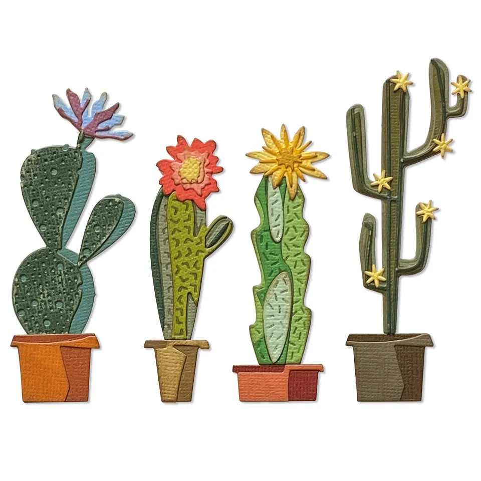 sizzix-thinlits-funky-cactus-stanzschablonen-9tlg-tim-holtz image 1