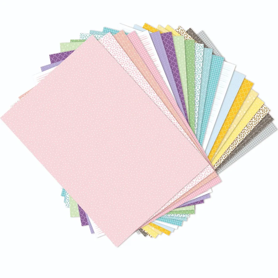 sizzix-surfacez-color-story-motivpapier-a4-80-blatt-20-farben image 1