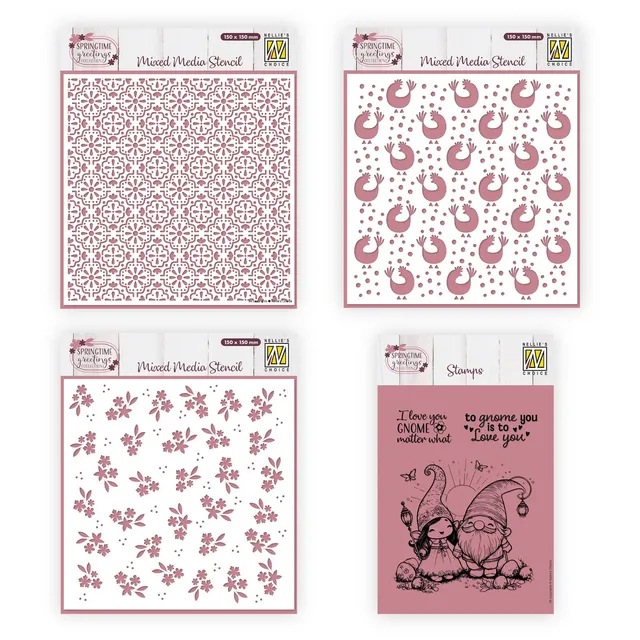 nellie-s-choice-cut-easy-schablonen-stempel-ostern-6er-wiederverwendbar image 1