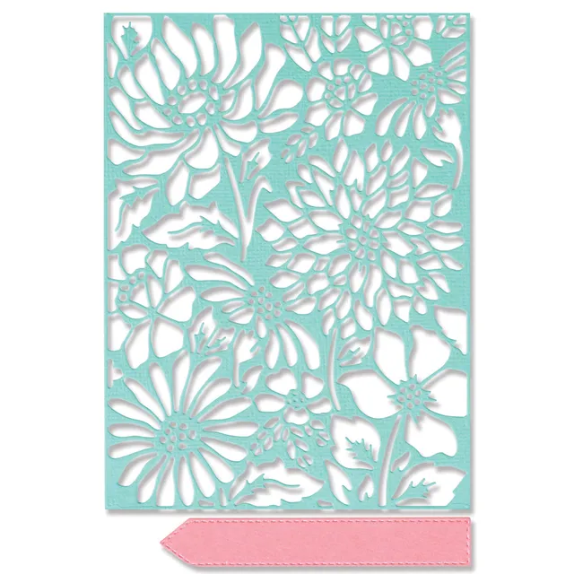 sizzix-thinlits-botanic-scene-stanzen-2er-blumen-hintergrund image 1