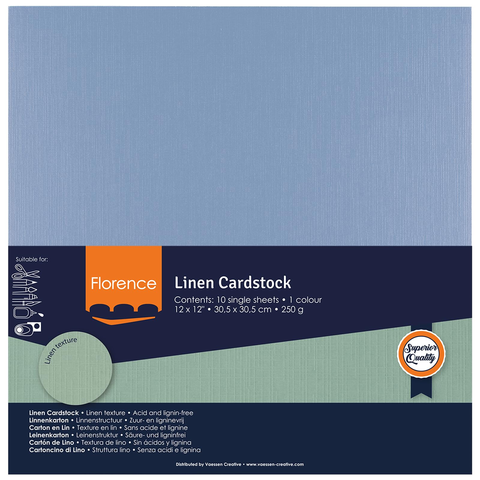 vaessen-florence-leinenkarton-steel-blau-30-5cm-10st-250g image 4