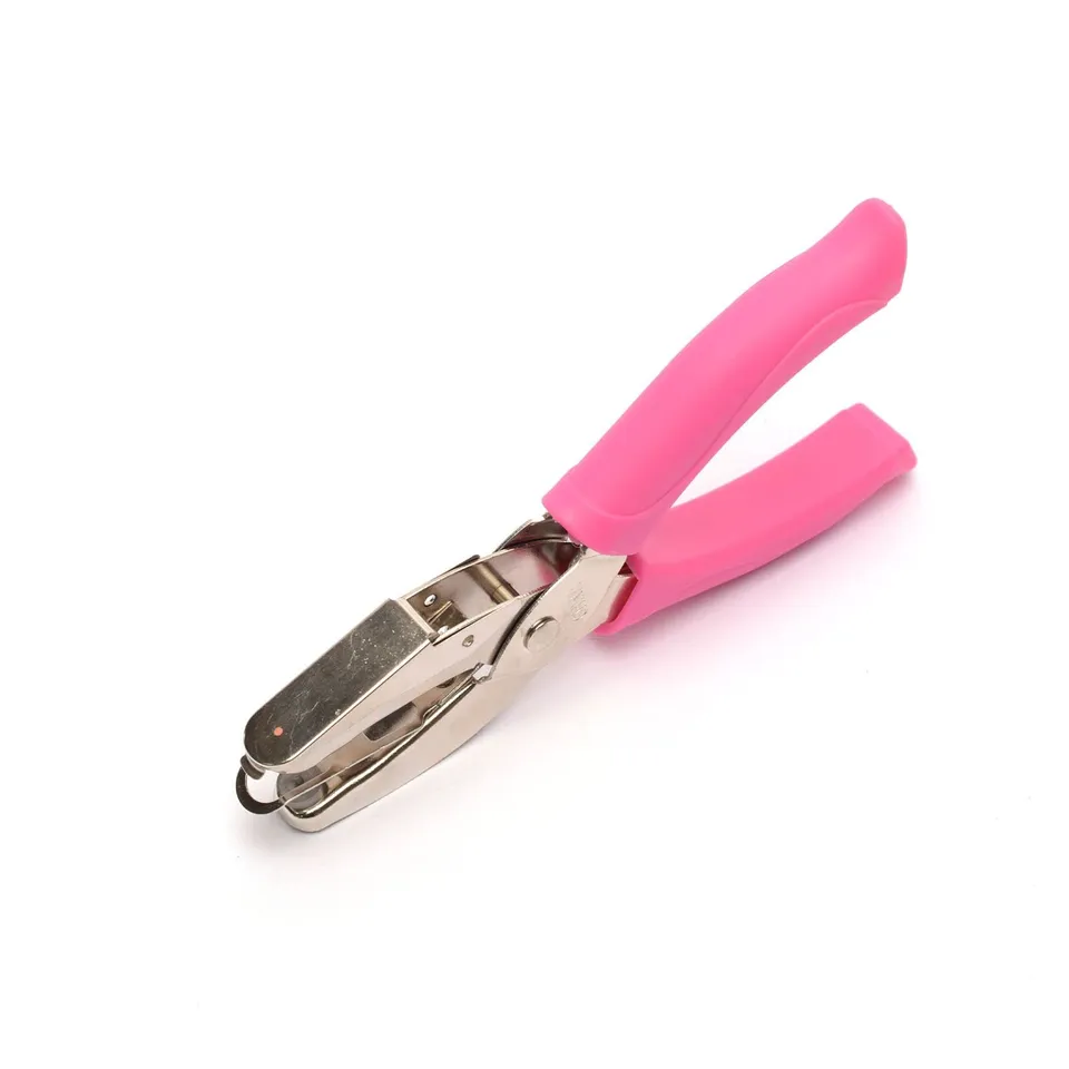 vaessen-cut-easy-stanzzange-kreis-1cm-wei-rosa-handstanzer image 1