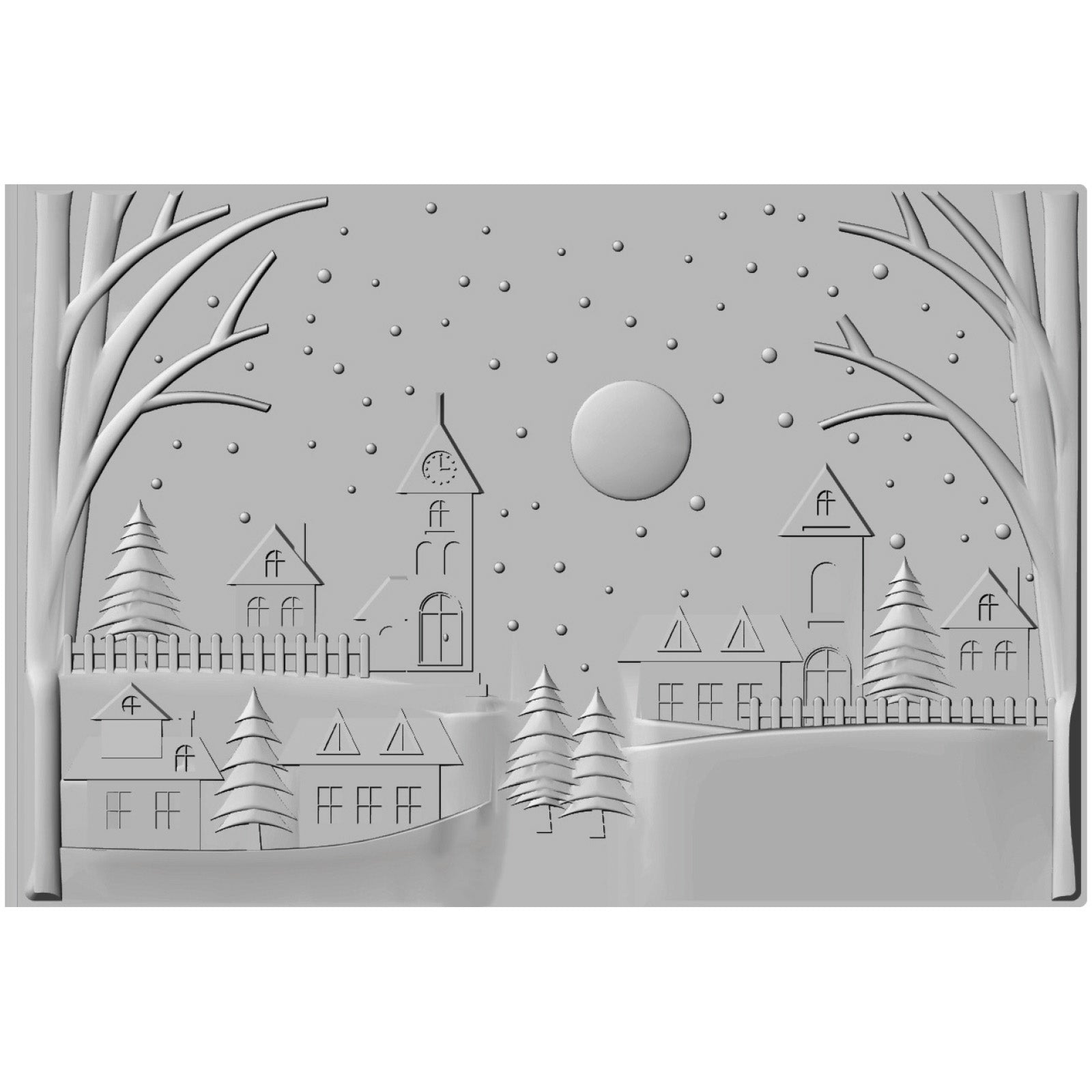 sizzix-3-d-textured-impressions-winter-village-pr-gefolder image 2