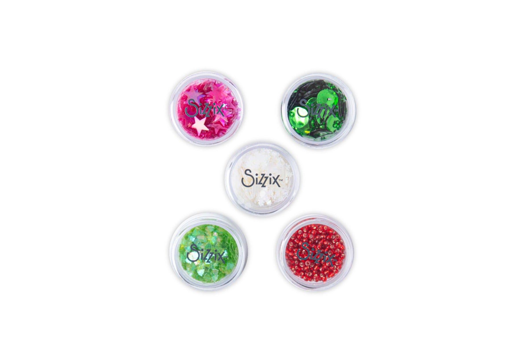 sizzix-effectz-pailletten-perlen-festive-5-dosen-weihnachten image 2