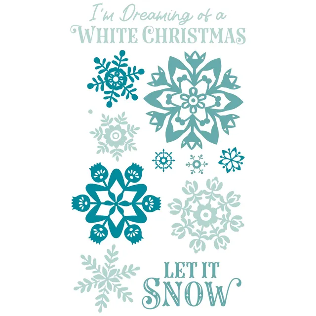 sizzix-clear-stamps-white-christmas-catherine-pooler-12tlg-schnee image 1