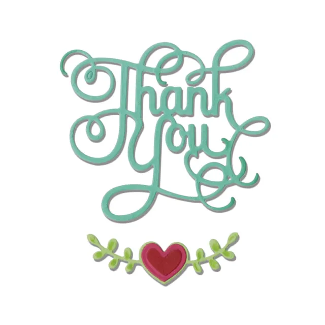 sizzix-thinlits-phrase-thank-you-hearts-stanzschablonen-3tlg image 1