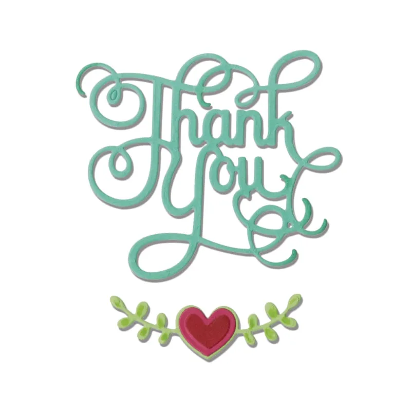 sizzix-thinlits-phrase-thank-you-hearts-stanzschablonen-3tlg image 1