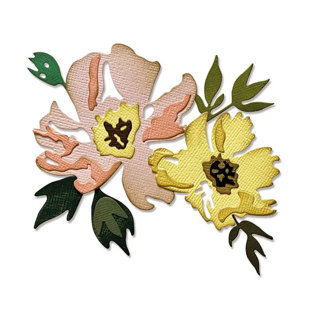 sizzix-thinlits-brushstroke-flowers-1-stanzform-7tlg-blumen image 1
