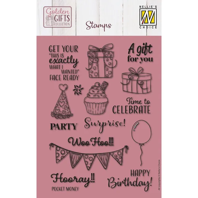 nellie-s-choice-cut-easy-silikonstempel-partymotive-16er-transparent image 1