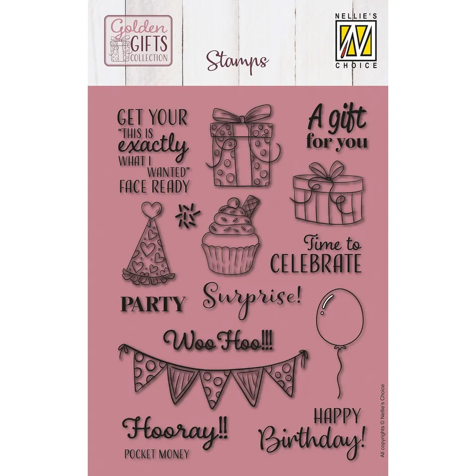 nellie-s-choice-cut-easy-silikonstempel-partymotive-16er-transparent image 1