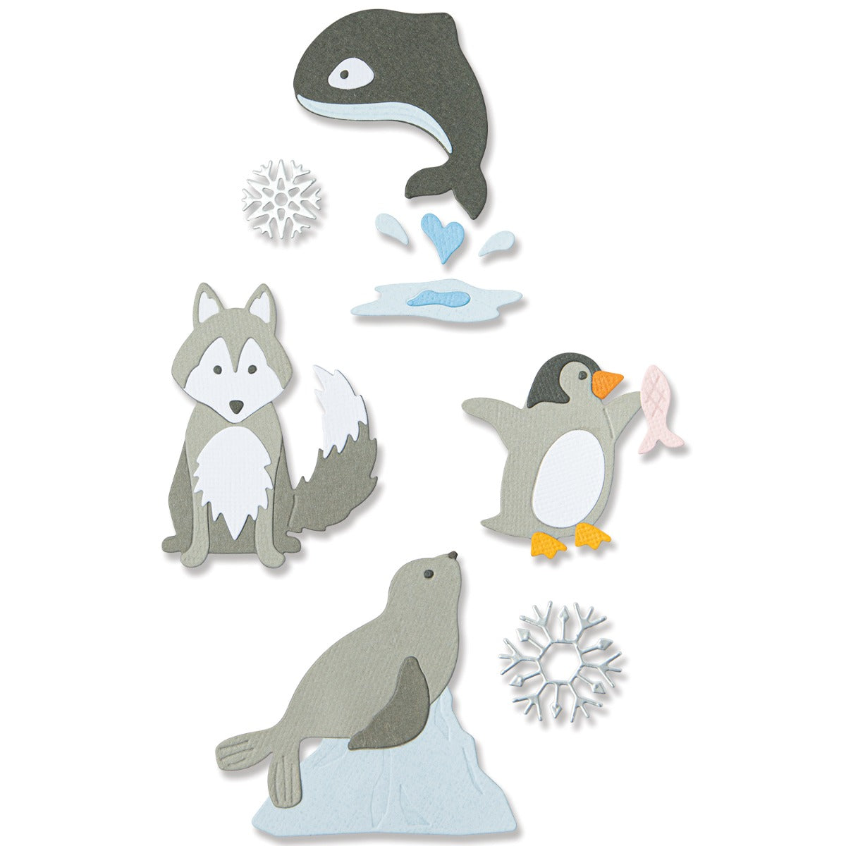 sizzix-thinlits-arctic-animals-stanzschablonen-8er-set image 1