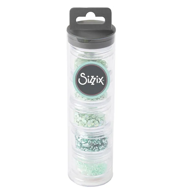 sizzix-effectz-sequins-beads-pailletten-green-tea-5er-set image 1