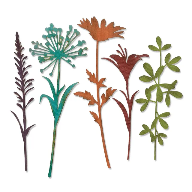 sizzix-thinlits-wildflower-stems-2-stanzformen-5er-blumen image 1