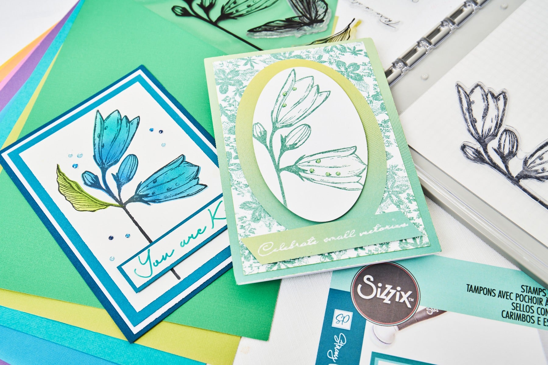 sizzix-cosmopolitan-farfallina-stempelset-8tlg-mit-schablone image 5