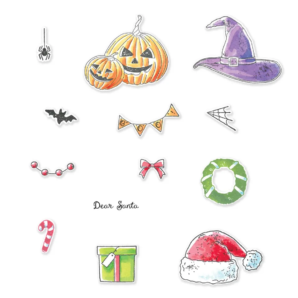 sizzix-framelits-with-stamps-holiday-drop-stempel-stanzen-halloween-weihnachten image 1