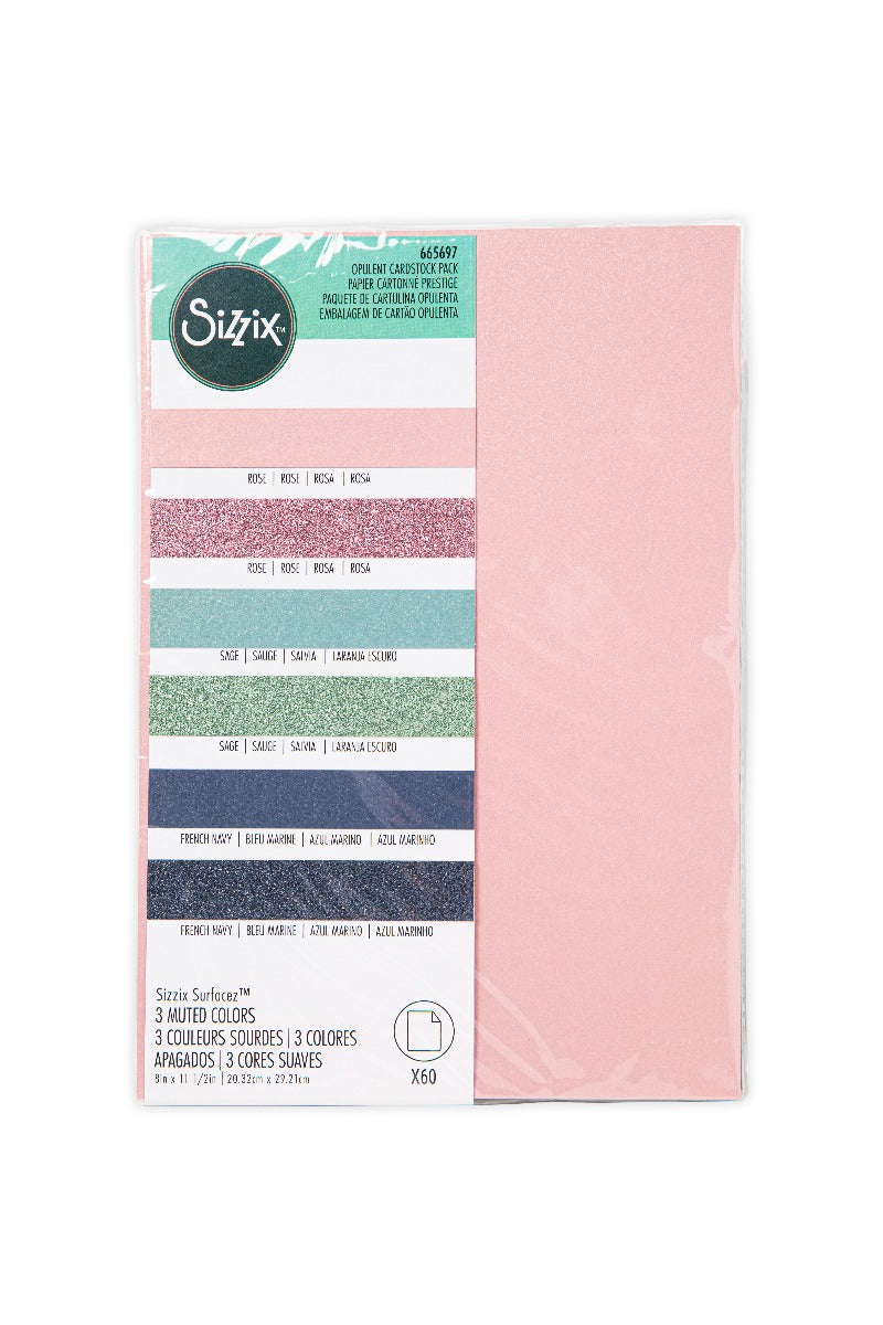 sizzix-surfacez-opulent-cardstock-muted-60-blatt-schimmernd image 2