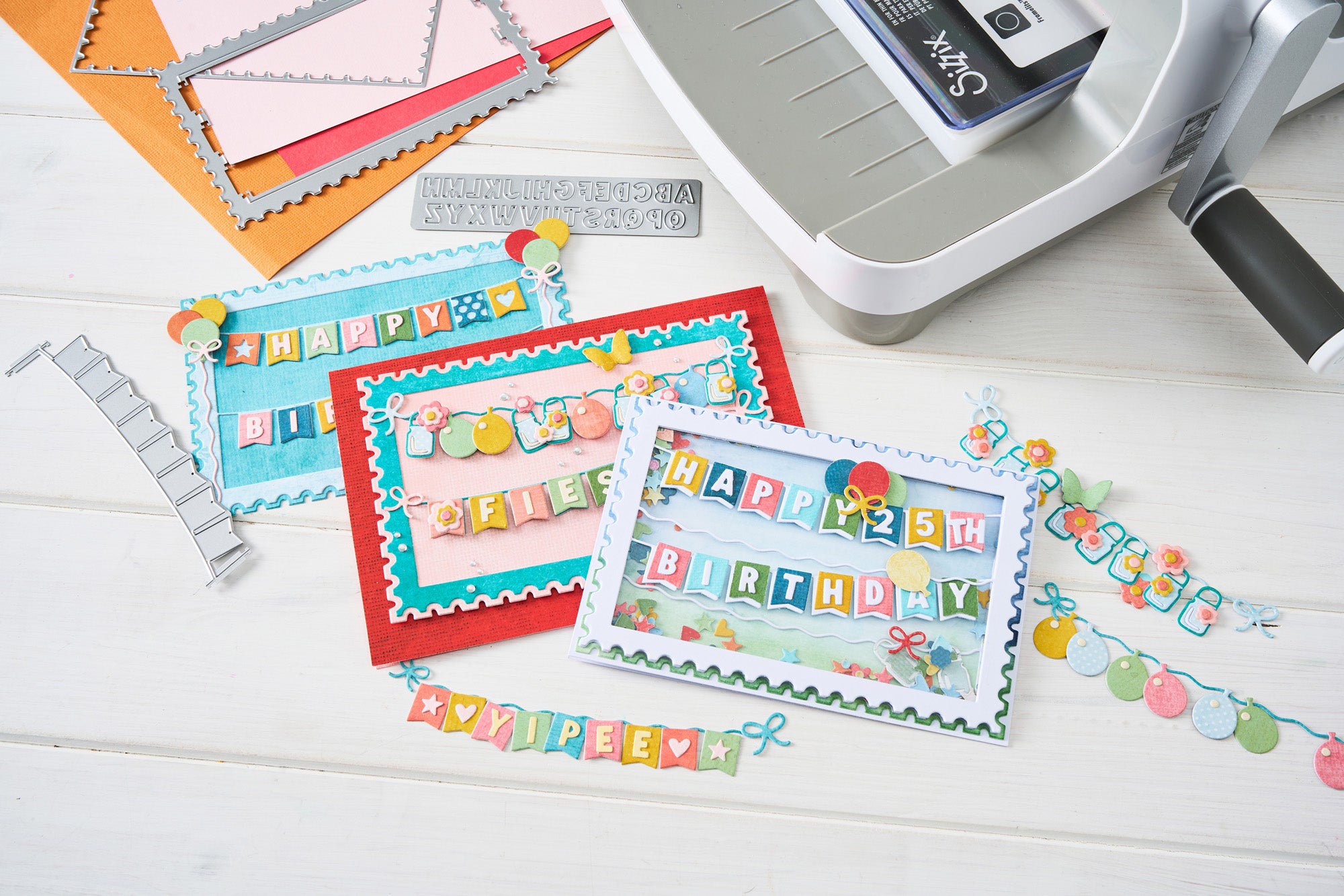 sizzix-thinlits-snap-and-swap-banner-stanzschablonen-20tlg-party image 3