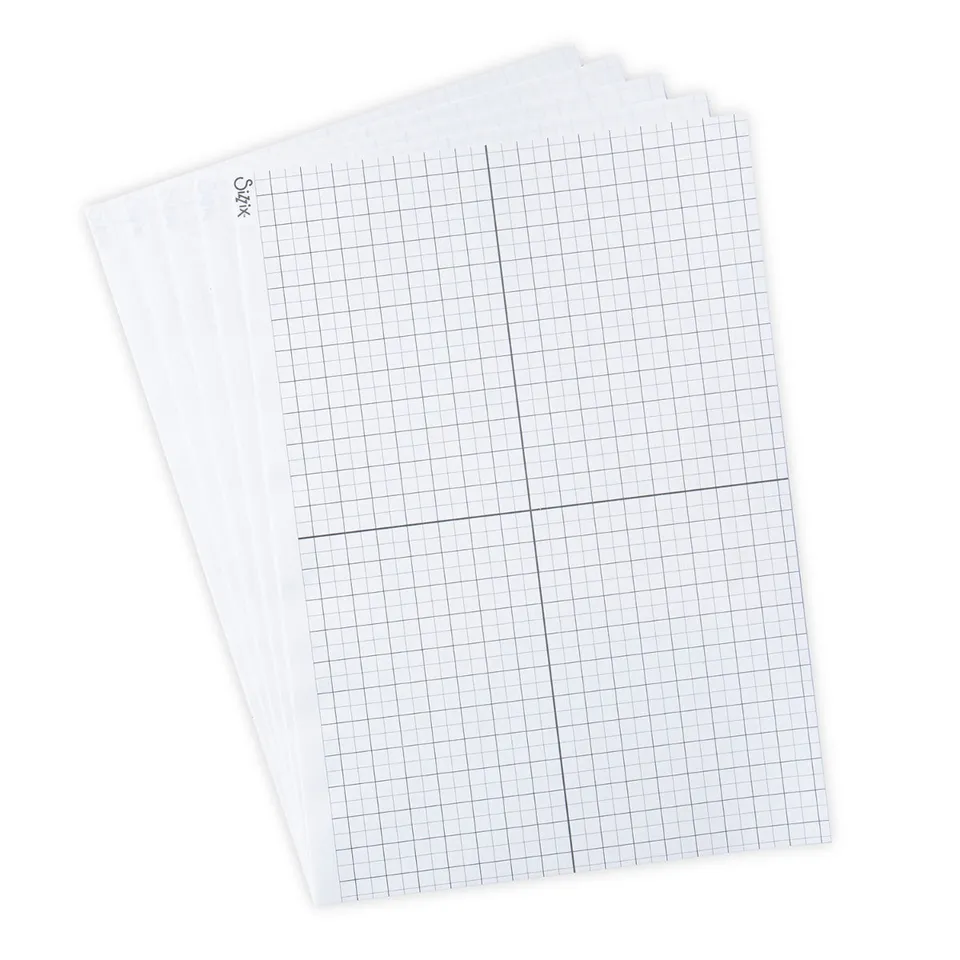 sizzix-sticky-grid-sheets-klebefolie-5er-pack-schablonen-halter image 1