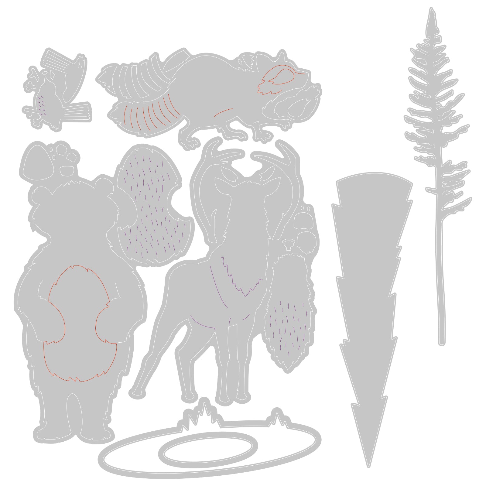 sizzix-thinlits-forest-animals-2-8-st-ck-waldtiere-stanzen image 2