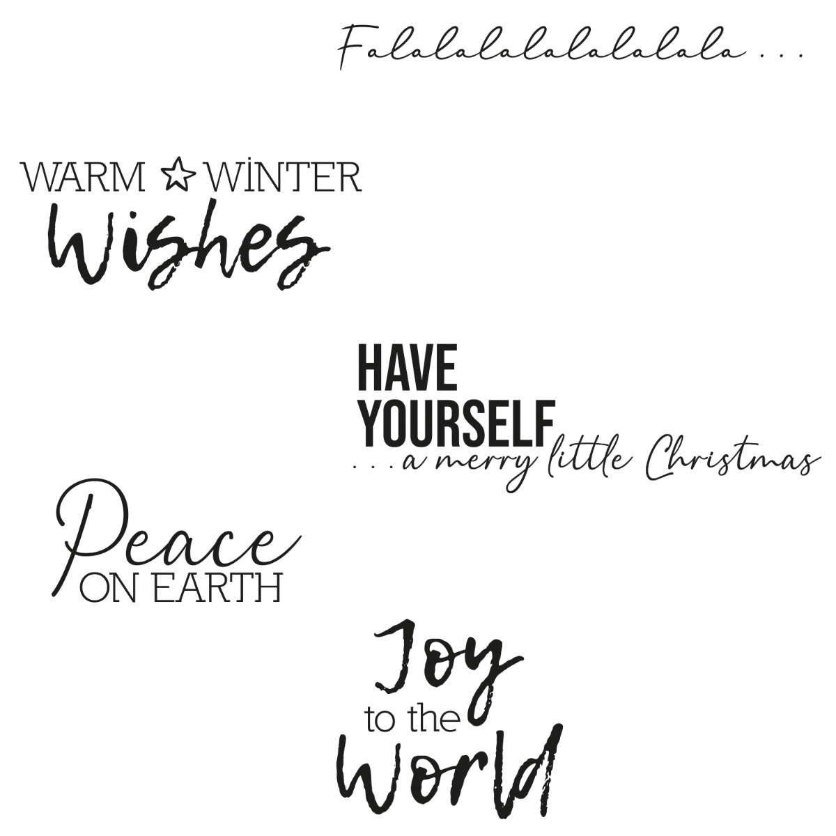 sizzix-clear-stamps-festive-sentiments-1-stempel-5tlg-weihnachten image 1