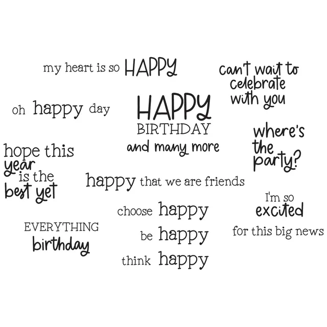 sizzix-clear-stamps-happy-everything-stempelset-19tlg image 1