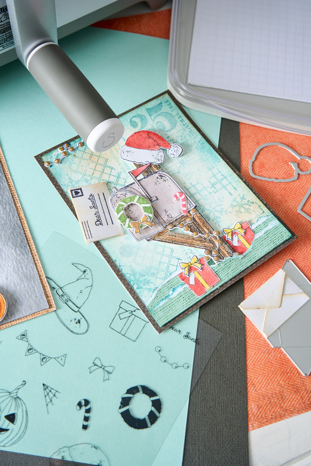 sizzix-clear-stamps-holiday-textures-stempelset-11tlg-weihnachten image 3