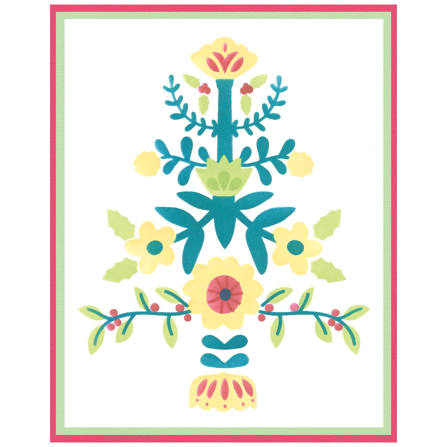 sizzix-folk-tree-layered-stencils-a6-schablonen-4-teilig image 1