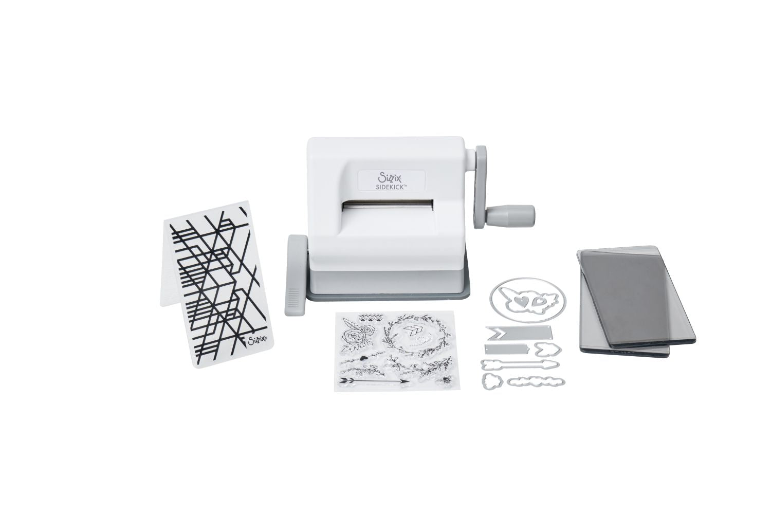 sizzix-sidekick-starter-kit-stanzmaschine-wei-grau-set image 1