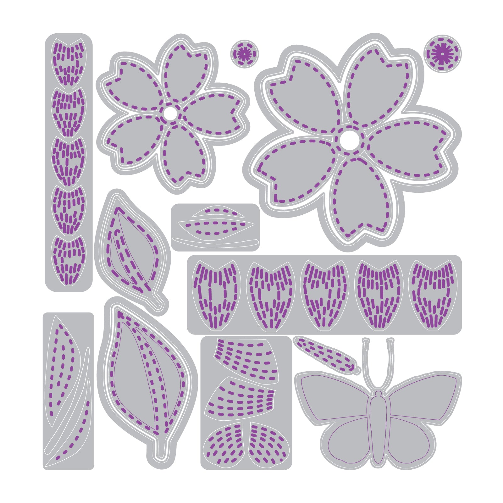 sizzix-thinlits-stitched-floral-stanzschablonen-17er-set image 4
