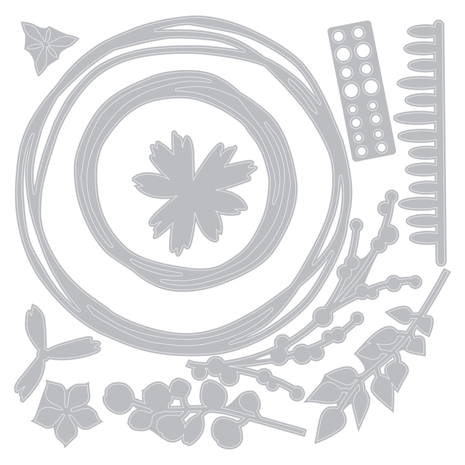 sizzix-thinlits-winter-garland-stanzschablonen-11-teilig-girlande image 2
