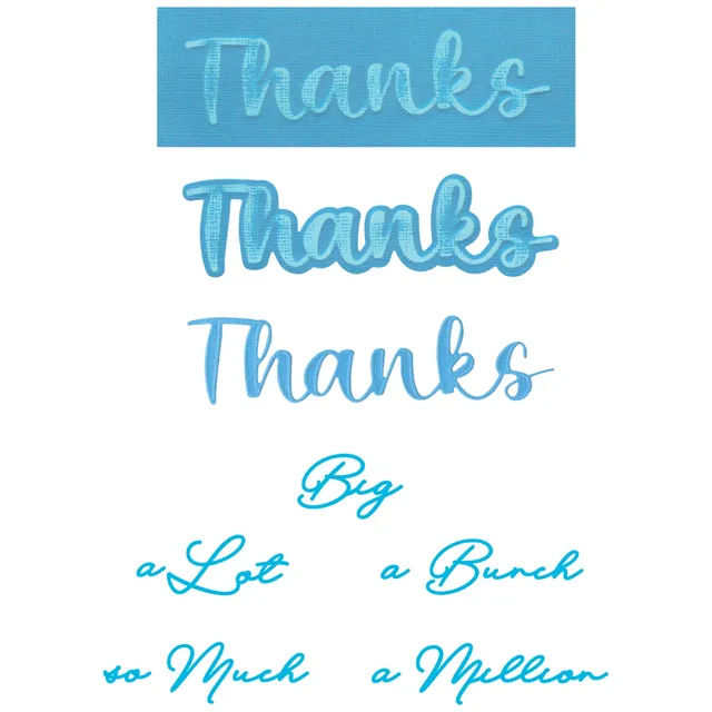 sizzix-thinlits-take-twos-thanks-stanzschablonen-8tlg image 1